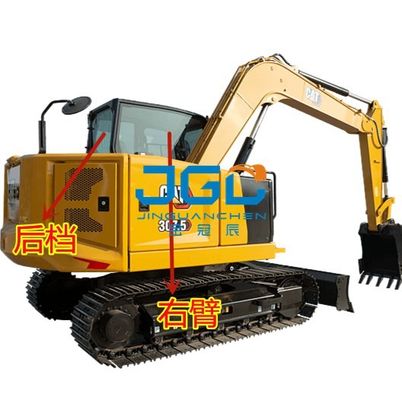 307.5 掘削機のガラスのフロントとリアの左右のドアと窓のフロントガラス