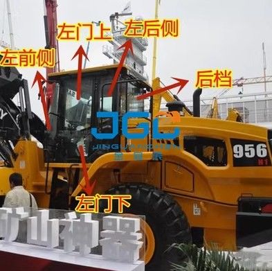 ローダーガラス SY956H5 953H 955K1 フロントウインドスクリーン サイドドア上部および下部リアガラス