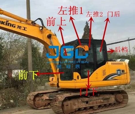 LG6150 135掘削機前部ギヤ後部ギヤ左右のドアの天窓の上部および下の風防ガラス