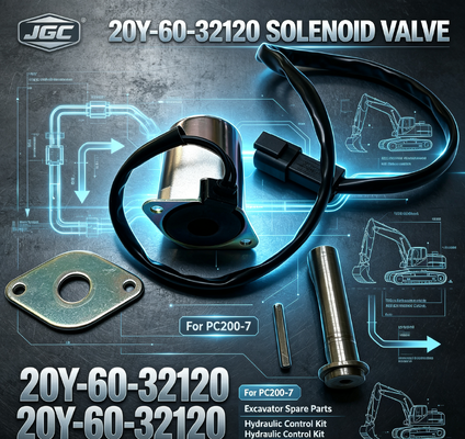 PC200-7 建設機械部品 エグババター 部品 20Y-60-32120用の電磁弁