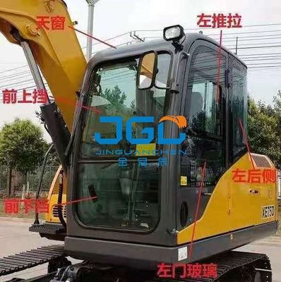 XE75DA 85C 80 フロント下部ギアガラスショベルフロントダンパーガラスリアサイド曲面ガラス