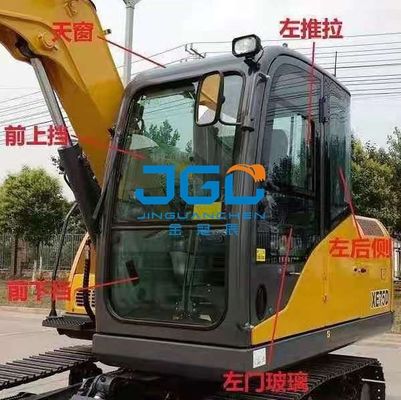 XE75DA 85C 80 フロント下部ギアガラスショベルフロントダンパーガラスリアサイド曲面ガラス