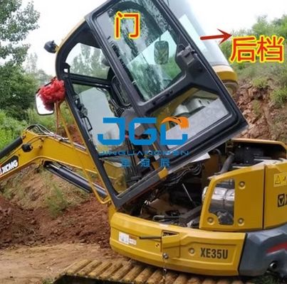 XE35U ショベルガラスフロントギアフロントロアドアガラスリアギア右プル天窓