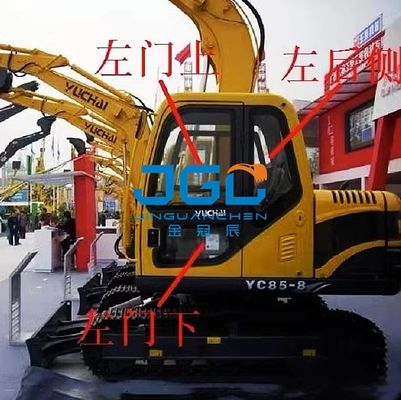 YC85-6 135-6 85-8 135-8 85-7 ショベルフロントストップ左右リアガラス