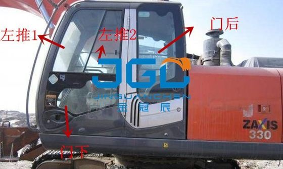 エグババターキャビンのガラス ZAX330 窓と窓 前のガラスと後ろガラス
