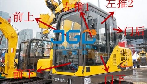 FR150E 330E 370E 480E 掘削機 前後前窓 上下前窓