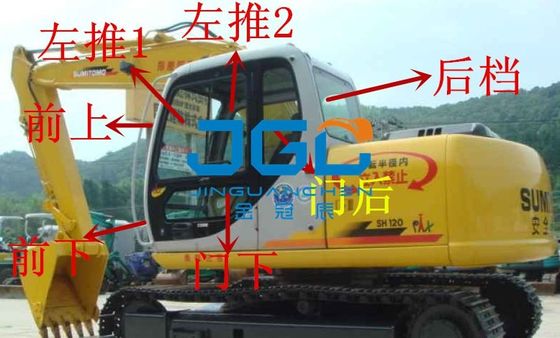 SH200 120Z3 エグババター 前と後ろ 左と右のドアと窓の風車