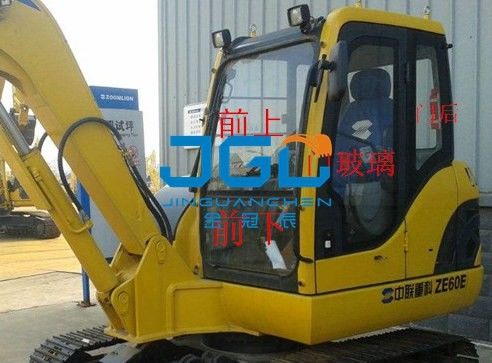 ZE60E 80E 85の掘削機の前後風防ガラスの右の大きいドア ガラス