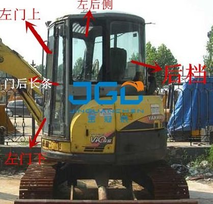 YM55掘削機の前後風防ガラス、左右のドアおよびWindows