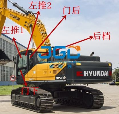 R385 275ウディ・アレンのザ・フロントの305枚の275枚の485枚の350LVS天窓の風防ガラスおよび掘削機の後部左ドア
