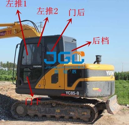 YC85-9 150 360 230 135-9掘削機の前後風防ガラス、左右のドアおよびWindows