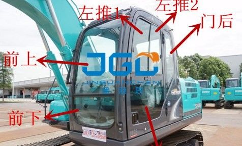 SK130-8掘削機の前後ドアの天窓の甲革および薄板にされた風防ガラスを下げるため