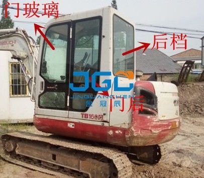 TB160C 170 175 掘削機 前後前窓,左と右のドア,上下前窓