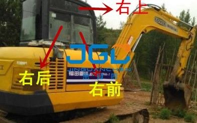 60V8掘削機の前後風防ガラス、左右のドアおよびWindows