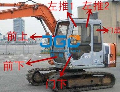 EX60-2 120 300 200-3掘削機完全な車ガラスの前後左右のドアの風防ガラス