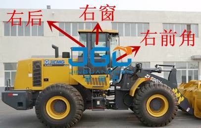 ZL50GVの積込み機前部ギヤ後部ブロックのWindowsの左右のドアおよび風防ガラス