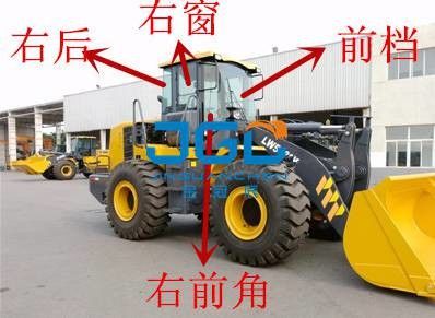 LW500 300F 600KV ローダー フロントギア 後ろドア 窓 左 右 ウインドブレーキ 角ガラス