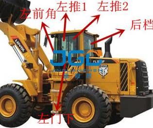 FL955F ローダー フロントギア 後部ストップ 左と右のドア 上下 風車ガラスフォークリフト ガラス