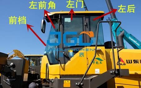 L955FC ローダー 前と後ろのフロントガラス 左と右のドアと窓