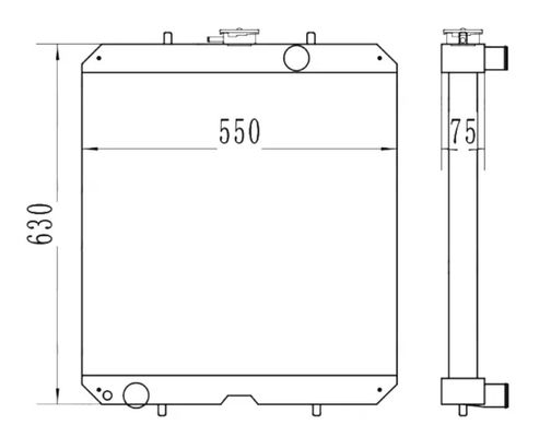 PC56 PC56-7 PC78US-6 PC78MR-6 エグババターラジエーター 21W-03-41110 21W-03-41000