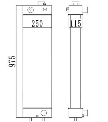 PC128 PC138US-2 エグババター 22B-03-12110用のアルミニウムラジエーター