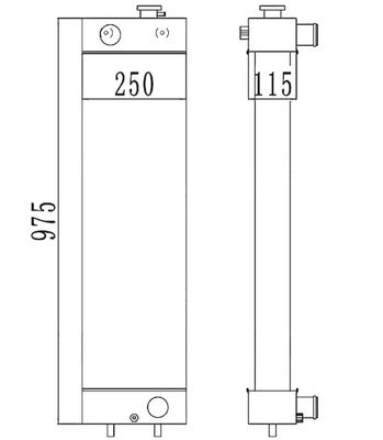OEM 22B-03-12110 品質PC128 PC138US-2 エグババターラジエーター