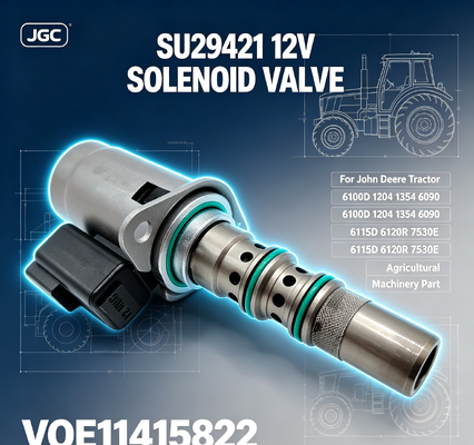 SU29421 VOE11415822 トラクター用12V電磁弁 6100D 1204 1354 6090 6115D 6120R 7530E 農業機械部品