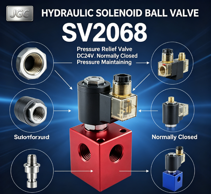 SV2068 水力電磁球弁 圧縮弁 螺紋カートリッジ DC24V 通常閉ざされた圧力維持弁