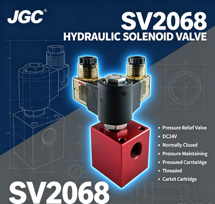 SV2068 水力電磁球弁 圧縮弁 螺紋カートリッジ DC24V 通常閉ざされた圧力維持弁
