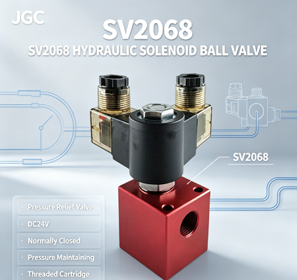 SV2068 水力電磁球弁 圧縮弁 螺紋カートリッジ DC24V 通常閉ざされた圧力維持弁