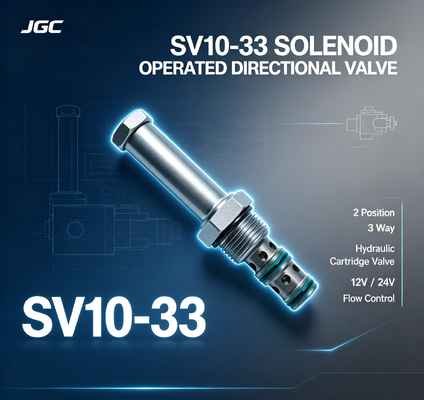SV10-33 ソレノイド操作方向制御弁 2位置 3方 油圧ソレノイドカートリッジ弁 12V 24V