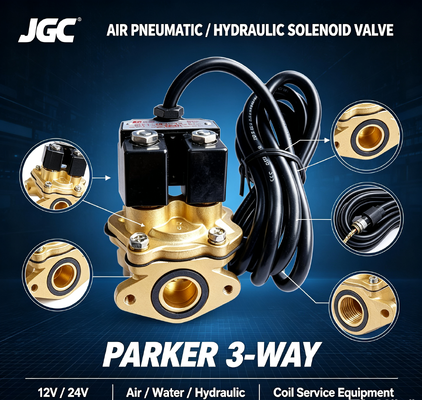 パーカー 3 方向 空気 圧電磁弁 12v 24v 水 液圧コイル サービス 設備