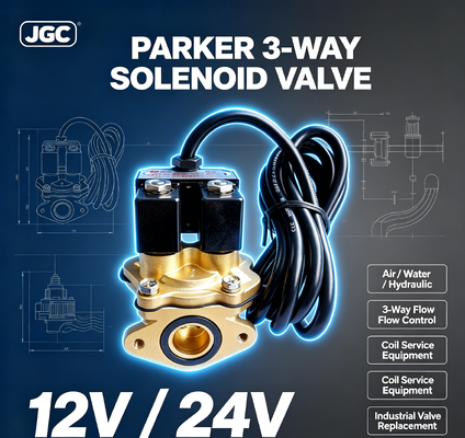 パーカー 3 方向 空気 圧電磁弁 12v 24v 水 液圧コイル サービス 設備