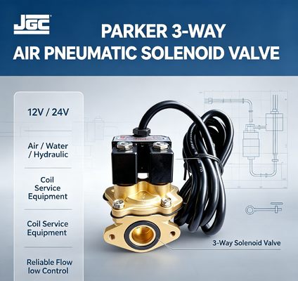 パーカー 3 方向 空気 圧電磁弁 12v 24v 水 液圧コイル サービス 設備
