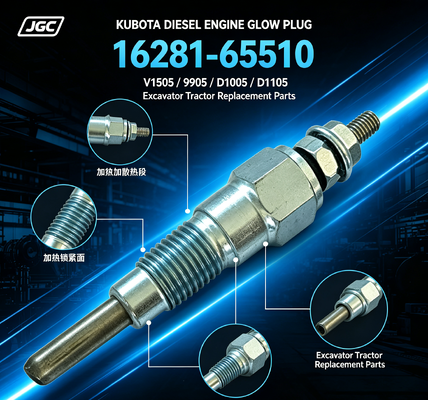 16281-65510 クボタディーゼルエンジン V1505 D905 D1005 D1105 掘削機 トラクター 交換部品用グロープラグ