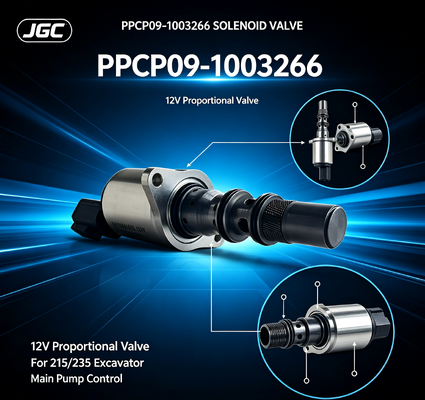 PPCP09-1003266 215/235 掘削機メインポンプ用 12V 高強度鋼比例ソレノイドバルブ