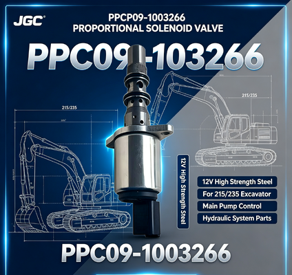 PPCP09-1003266 215/235 掘削機メインポンプ用 12V 高強度鋼比例ソレノイドバルブ