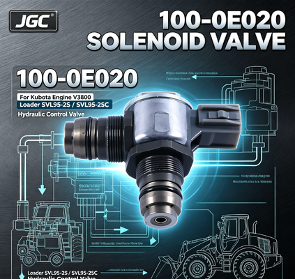 100-0E020 掘削機部品 クボタ エンジンV3800 ローダー SVL95-2S SVL95-2SC用の電磁弁