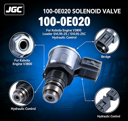100-0E020 掘削機部品 クボタ エンジンV3800 ローダー SVL95-2S SVL95-2SC用の電磁弁