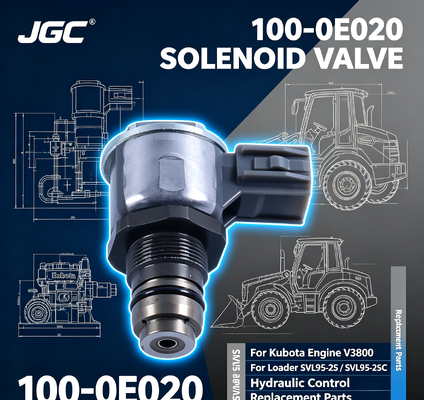 100-0E020 掘削機部品 クボタ エンジンV3800 ローダー SVL95-2S SVL95-2SC用の電磁弁
