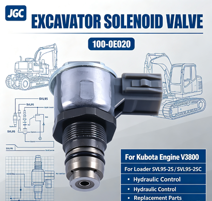 100-0E020 掘削機部品 クボタ エンジンV3800 ローダー SVL95-2S SVL95-2SC用の電磁弁