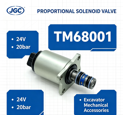 TM68001 掘削機 機械アクセサリー 24V 20bar 掘削機比例ソレノイドバルブ