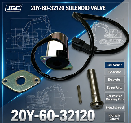 PC200-7 建設機械部品 エグババター 部品 20Y-60-32120用の電磁弁
