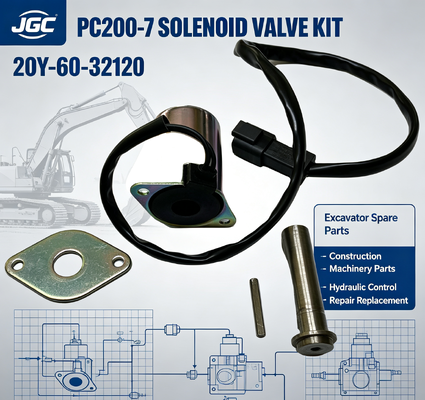 PC200-7 建設機械部品 エグババター 部品 20Y-60-32120用の電磁弁