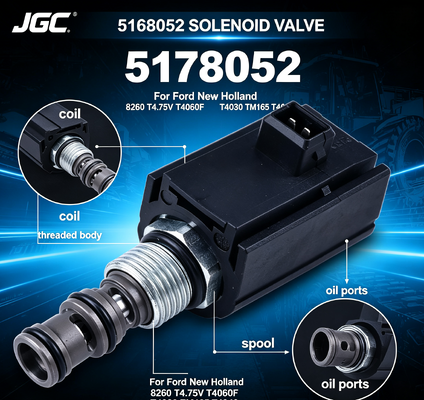 5168052 フォード・ニューホランド 8260 T4.75V T4060F T4030 TM165 T4040用掘削機部品ソレノイドバルブ