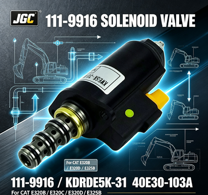 111-9916 12V 油圧ショベル用電磁弁 部品番号 KDRDE5K-31 40E30-103A CAT E320b E320c E320d E325b 用