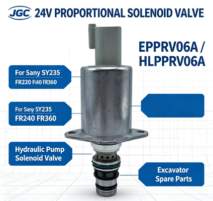 EPPRV06A 24V比例电磁阀 HLPPRV06A 用于三一SY235 FR220 FR240 FR360挖掘机液压泵电磁阀