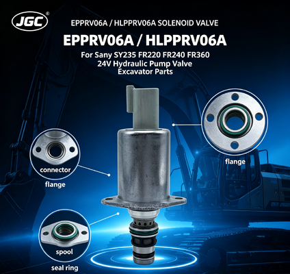 EPPRV06A 24V比例电磁阀 HLPPRV06A 用于三一SY235 FR220 FR240 FR360挖掘机液压泵电磁阀