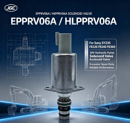 EPPRV06A 24V比例电磁阀 HLPPRV06A 用于三一SY235 FR220 FR240 FR360挖掘机液压泵电磁阀