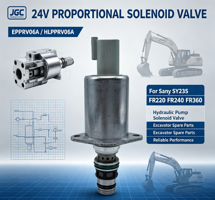 EPPRV06A 24V比例电磁阀 HLPPRV06A 用于三一SY235 FR220 FR240 FR360挖掘机液压泵电磁阀